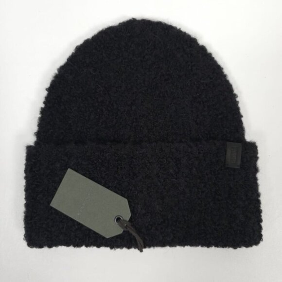 NWT ALL SAINTS WOOL ALPACA Blend Darby‎ Beanie Teddy Black One Size main image 6